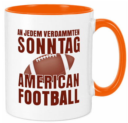 American Football | Sportfan Motiv jeden Sonntag Humor Geschenkidee Tasse