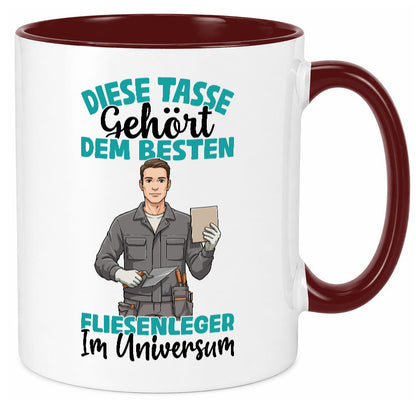 Im Universum: Fliesenleger | Fliesenlegen Bau Geschenk Humor Geschenkidee