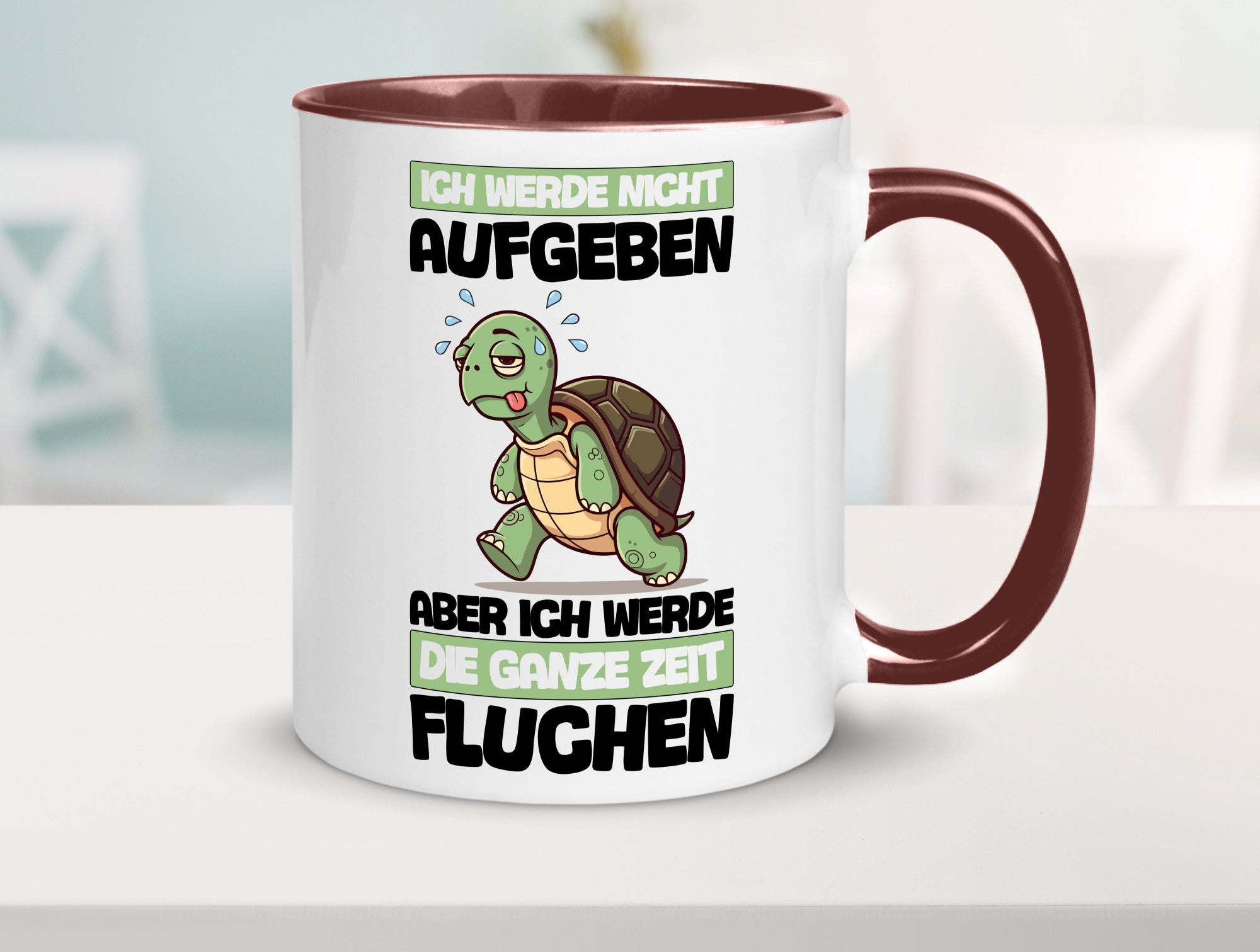 Ich geb nicht auf werde aber fluchen | Schildkröte Joggen v2 Humor Geschenkidee