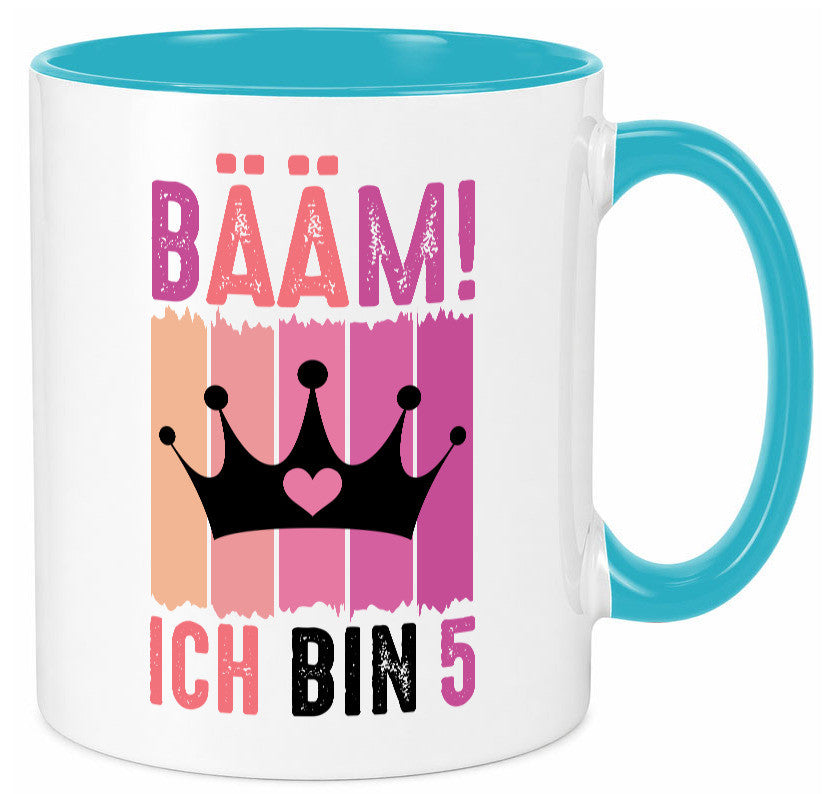 5. Geburtstag | 5 Jahre Bääm ich bin Krone lustiger Spruch Geschenk Tasse