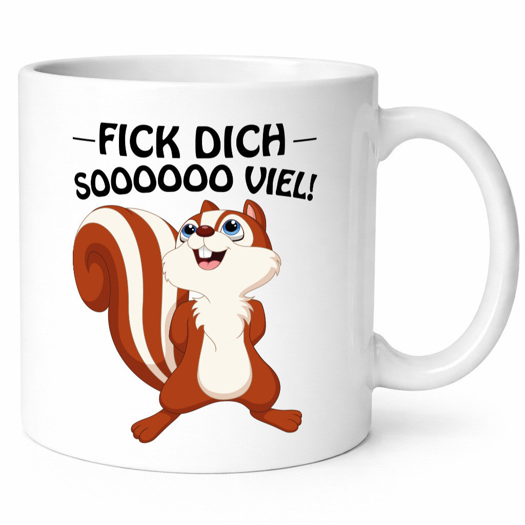 Fick dich so viel Geschenk Humor Geschenkidee lustiger Spruch Tasse