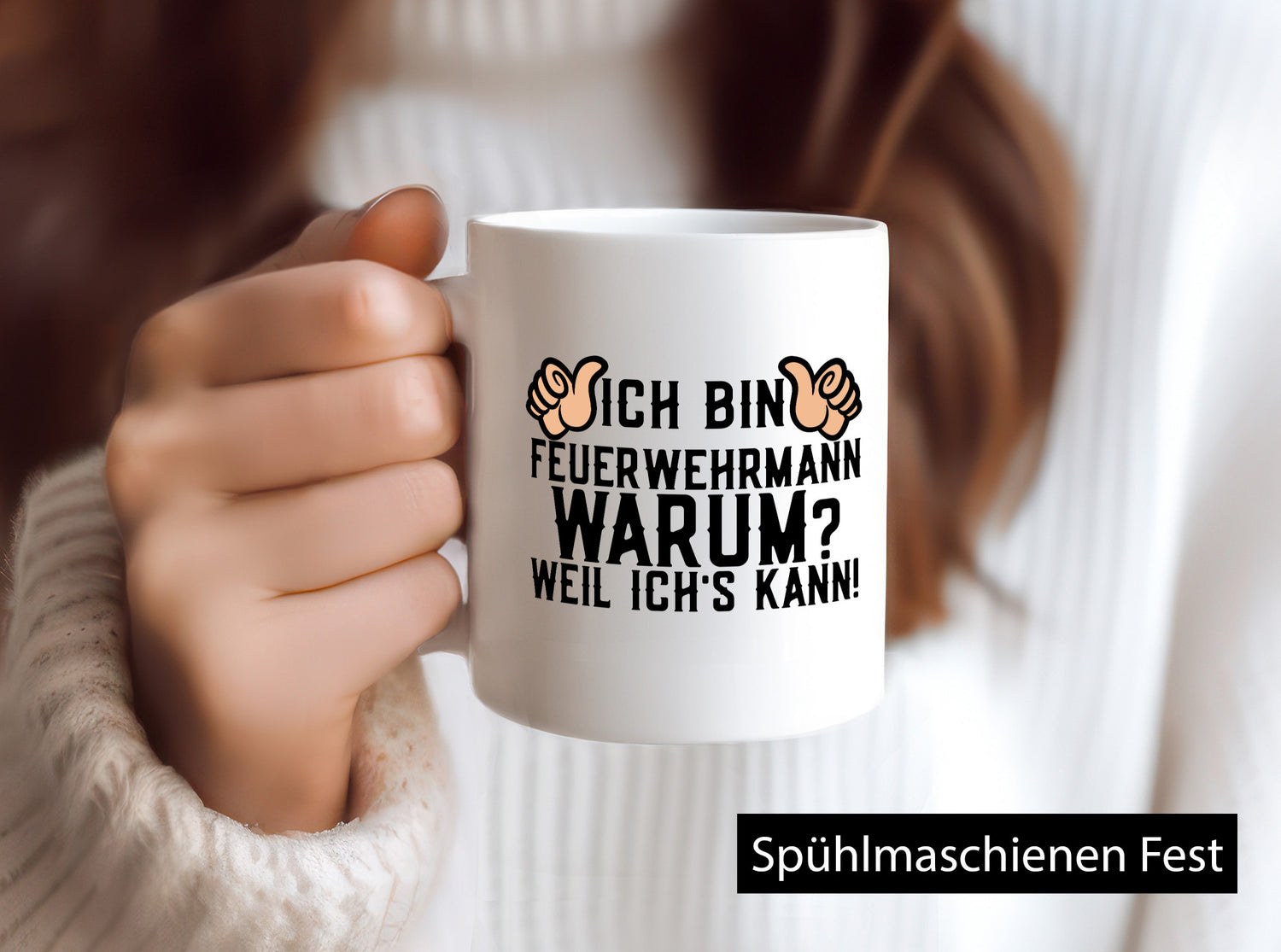 Feuerwehrmann weil ichs kann | Daumen hoch Feuerwehr lustig Humor Geschenkidee