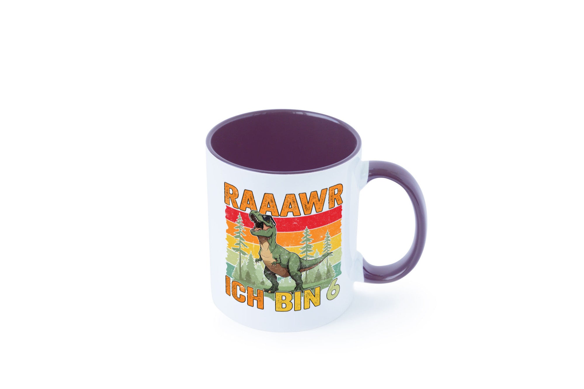 6. Geburtstag | 6 Jahre rarrrr ich bin Dinosaurier Humor Geschenkidee Tasse