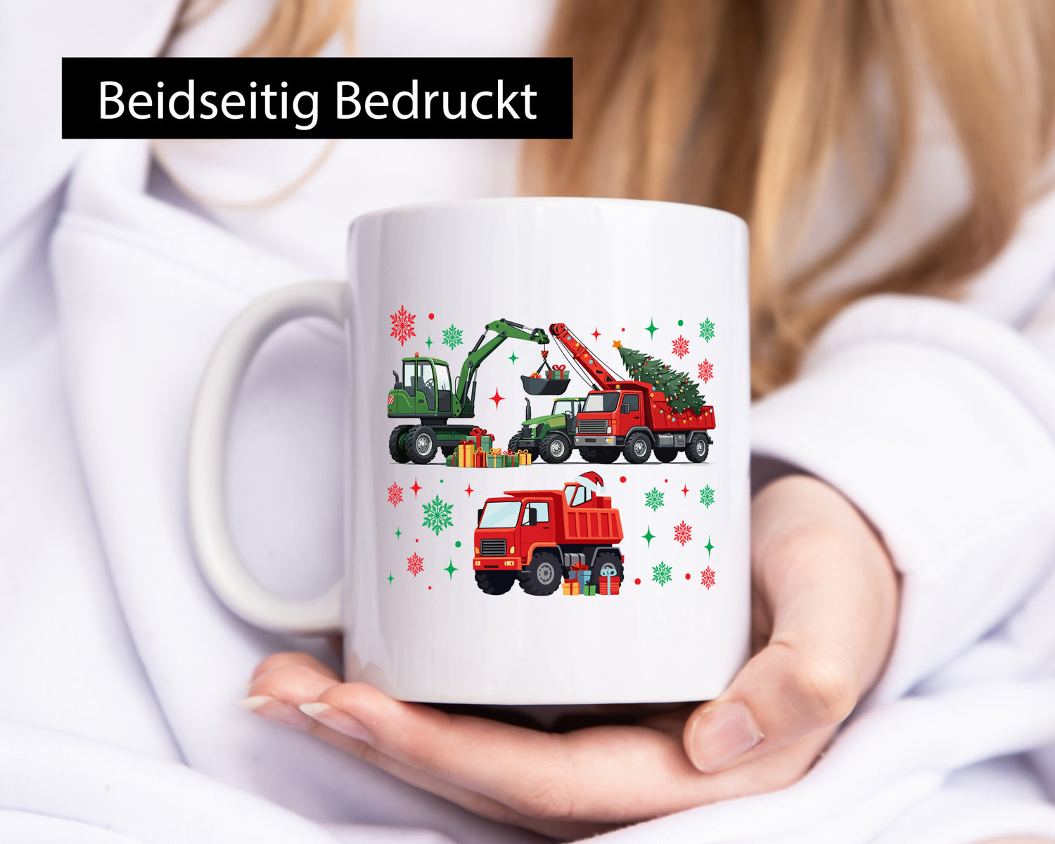 Weihnachten | Baufahrzeuge Bagger Frohe v2 lustiger Spruch Geschenk Humor