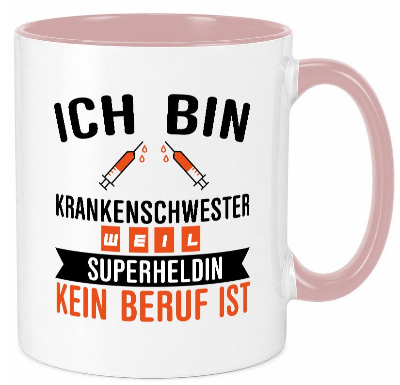Krankenschwester Superheldin | Beruf Tasse Pflegerin Humor Arbeit Kollegen Büro