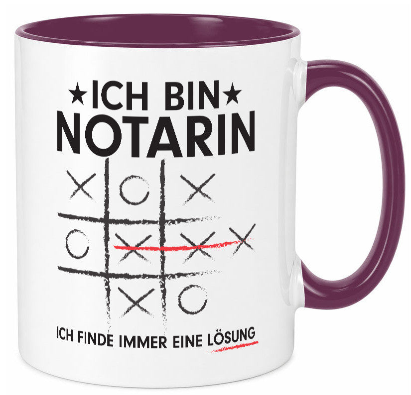 Löse Probleme: Notarin | Juristin Geschenk Humor Geschenkidee lustiger Spruch Tasse