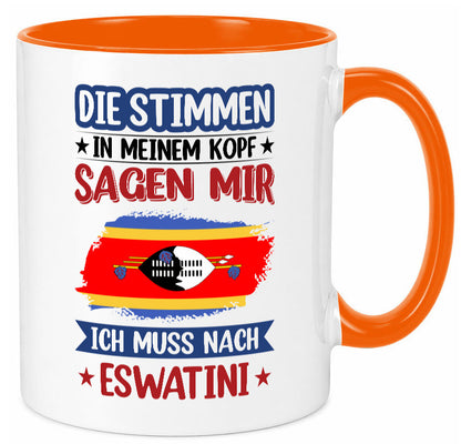 Eswatini (Swasiland) | Urlaub Stimmen in meinem Kopf Geschenk Humor Tasse