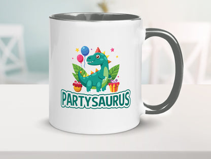 Partysaurus | Geburtstag Dinosaurier Luftballon Geschenkidee Humor Tasse