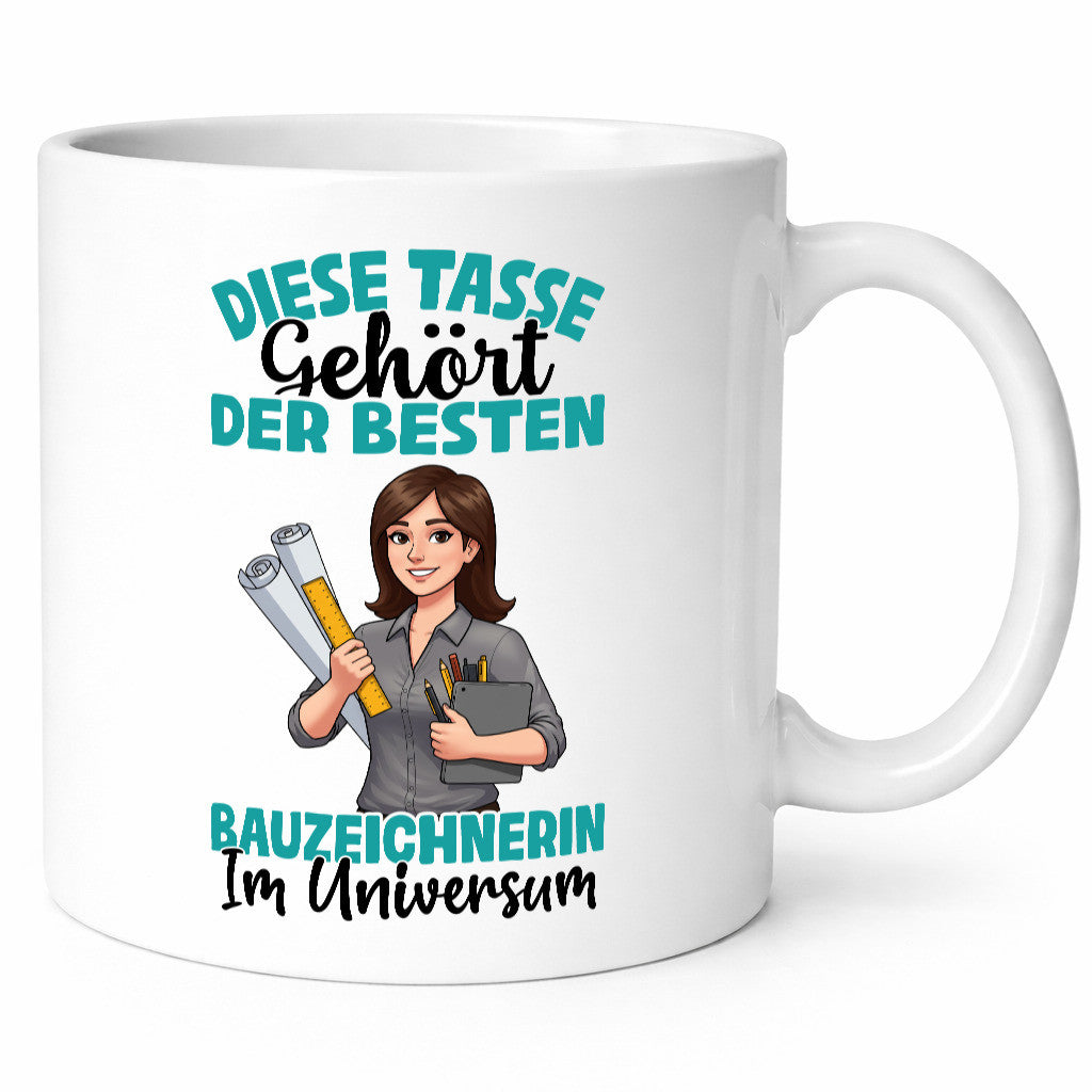 Im Universum: Bauzeichnerin | Zeichnerin Geschenkidee Humor Tasse