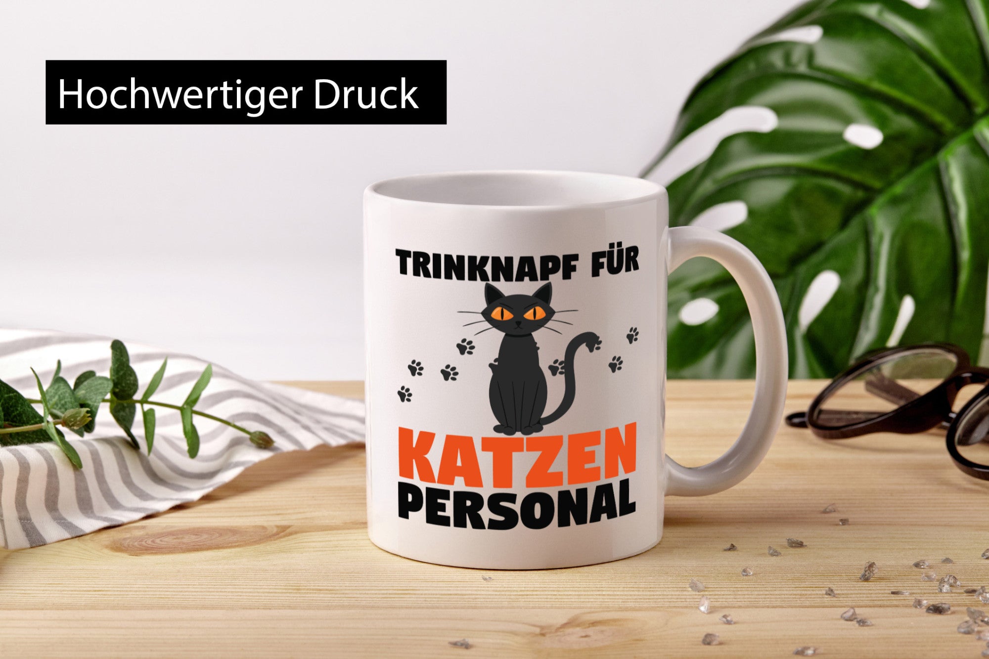 Katzen Personal | Katzenbesitzer Tasse Katze Humor Tierliebhaber Geschenkidee