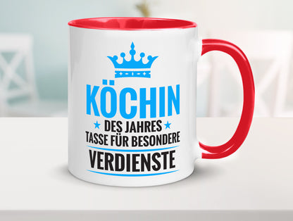 Besonderer Verdienst: Köchin | Chefköchin Chefkoch Geschenkidee Arbeit Kollegen