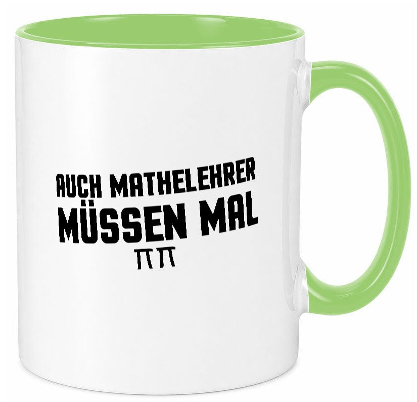Auch Mathelehrer müssen mal | Schule Mathe lustig Humor Geschenkidee Geschenk Tasse