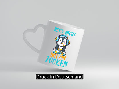 Nerv nicht | Zocker Gamer PC Freunde Pinguin-Comic Humor Geschenkidee Tasse