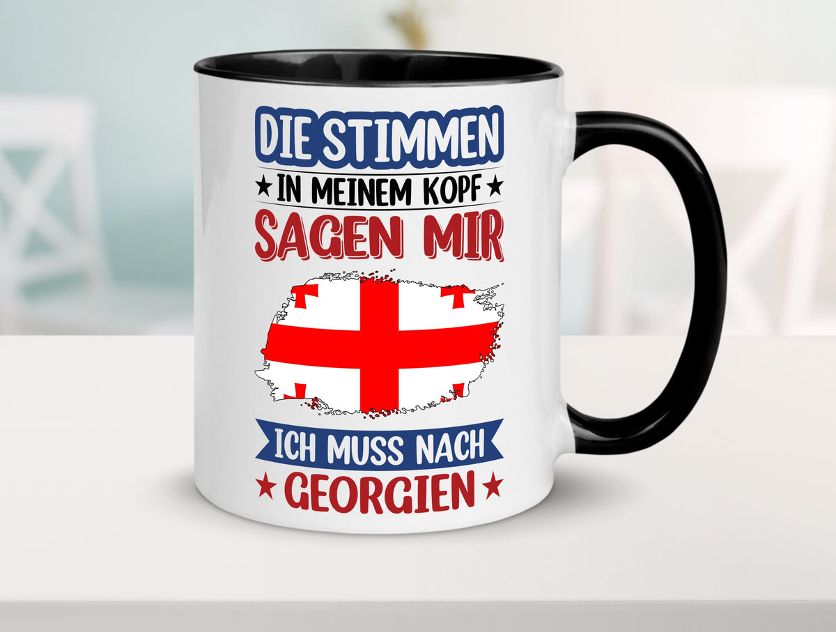 Georgien | Urlaub Stimmen in meinem Kopf Traumland Geschenkidee Humor Tasse