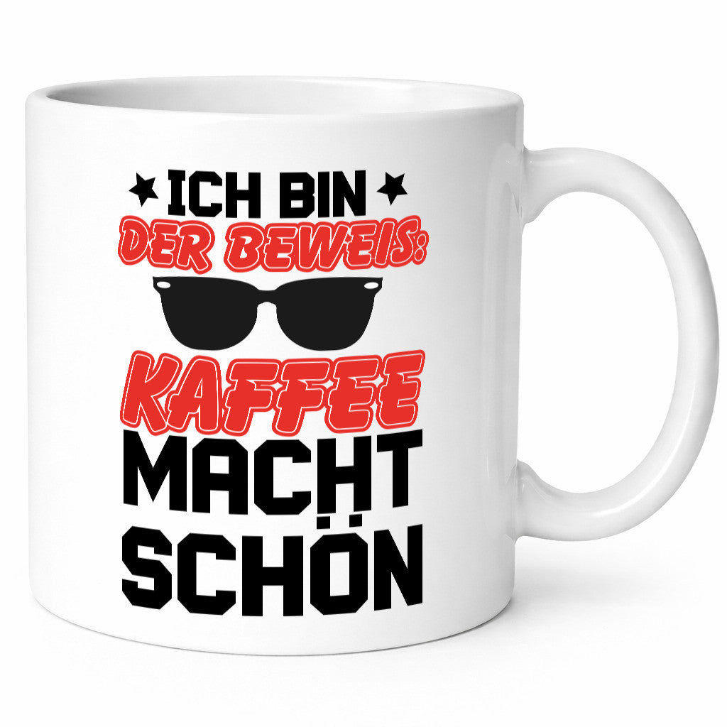Kaffee macht schön Geschenk Humor Geschenkidee lustiger Spruch Tasse