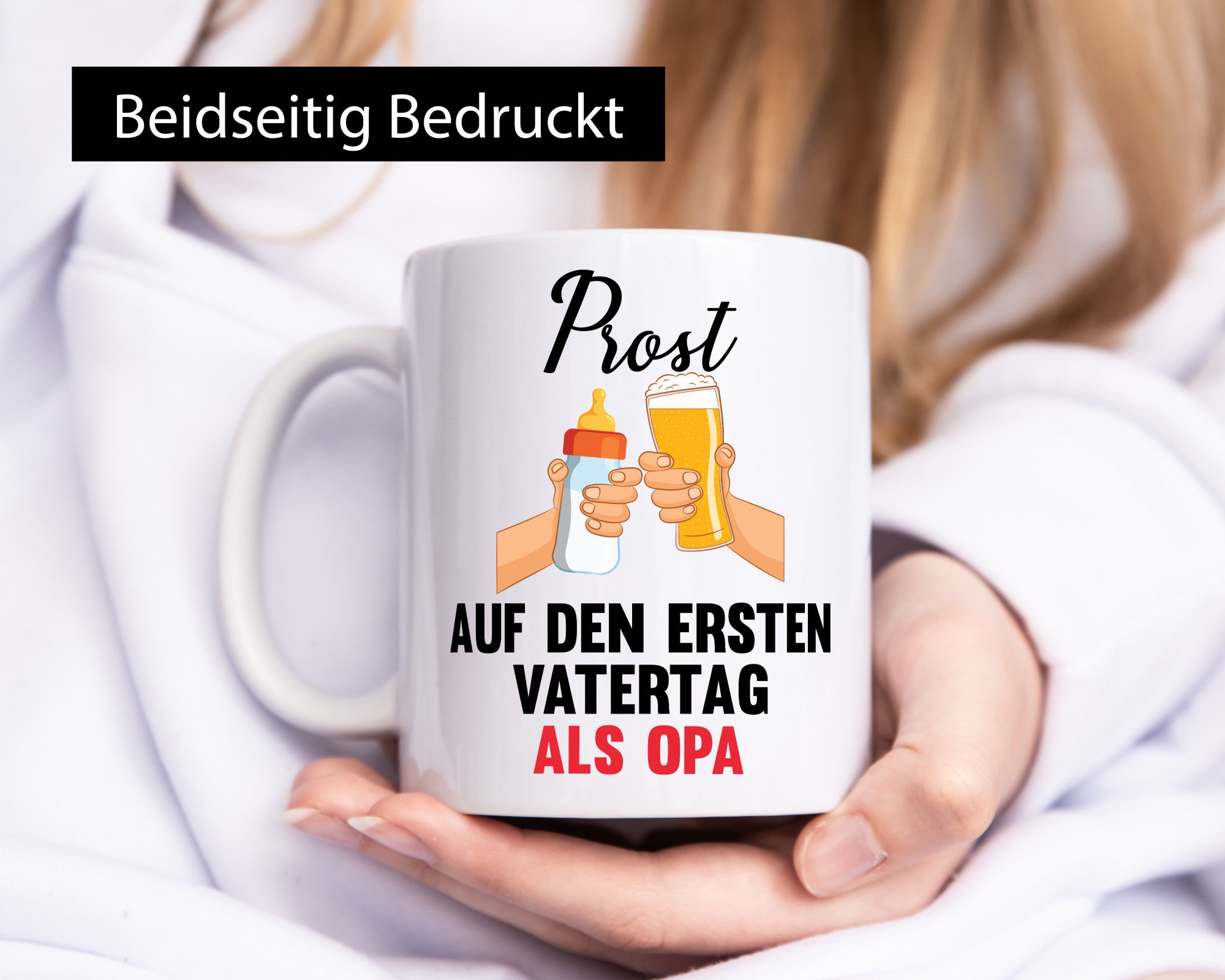 Prost auf den ersten Vatertag als Opa Humor Familie Geschenkidee Tasse