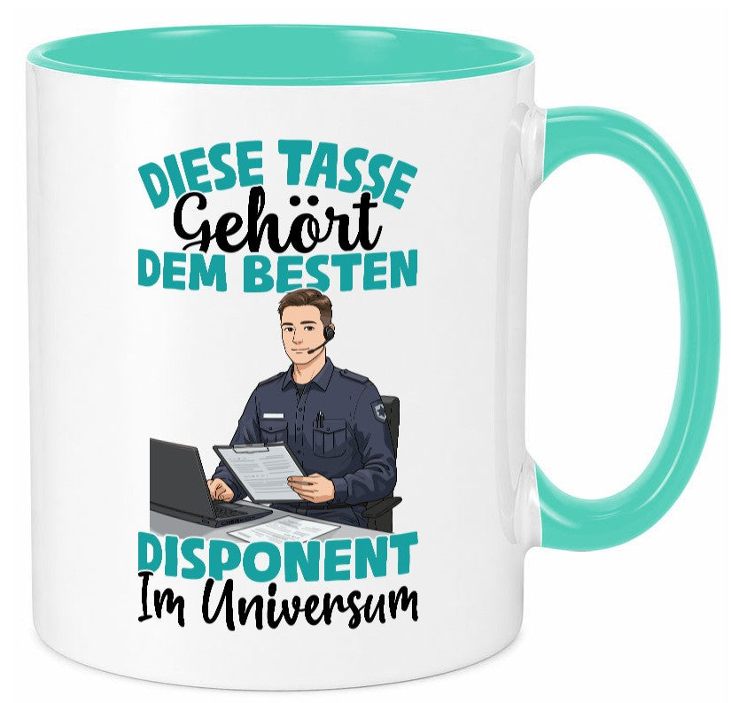 Im Universum: Disponent | Zuteiler Humor Geschenkidee Tasse