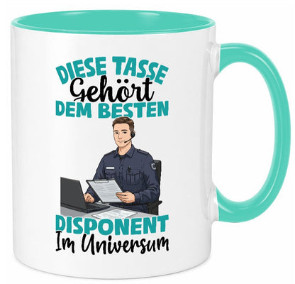Im Universum: Disponent | Zuteiler Humor Geschenkidee Tasse