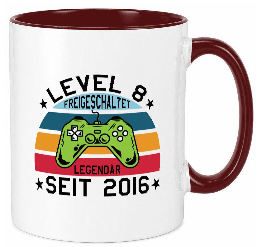 Level 8 | legendär seit 2016 Controller Geschenk Humor Geschenkidee lustiger Tasse