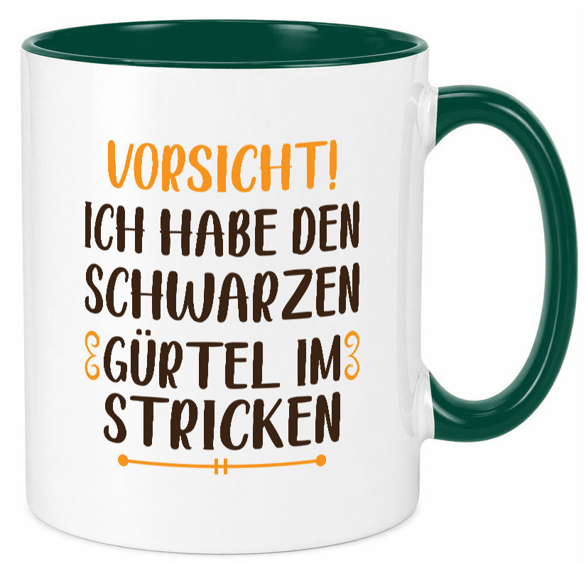 Schwarzen Gürtel im Stricken | Stricknadel lustiger Spruch Geschenk Humor