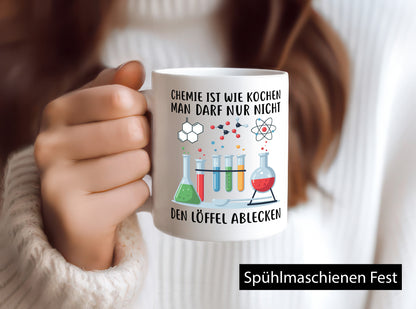 Chemie ist wie Kochen | lustiger Spruch Geschenk Humor Geschenkidee Tasse