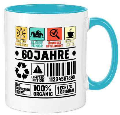 60. Geburtstag | 60 Jahre Humor Limited Edition Geschenkidee Tasse