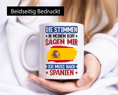 Spanien | Urlaub Stimmen in meinem Kopf Traumland v2 lustiger Spruch Geschenk
