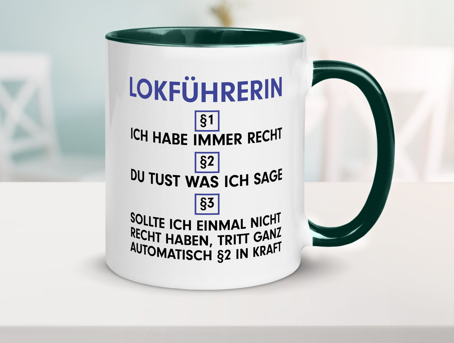Ich habe immer Recht Lokführerin | Zug Beruf Geschenk Arbeit Kollegen Büro