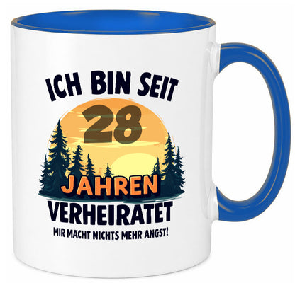 Ich bin Verheiratet | 28. Hochzeitstag Ehepaar v2 lustiger Spruch Geschenk