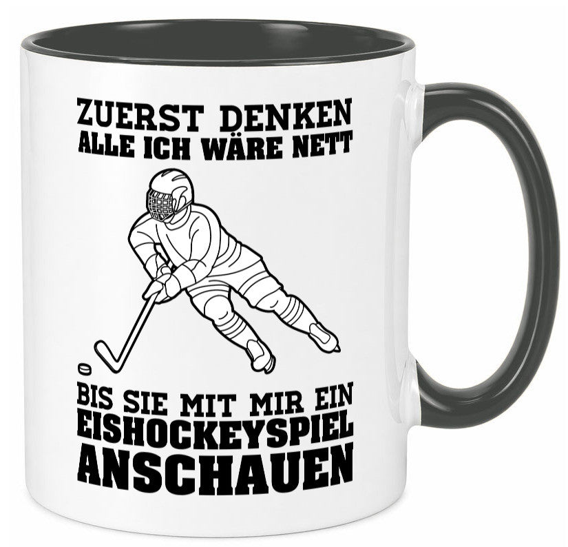 Eishockeyspiel | Eishockeyfan Tasse Eishockeyspieler Humor Geschenkidee