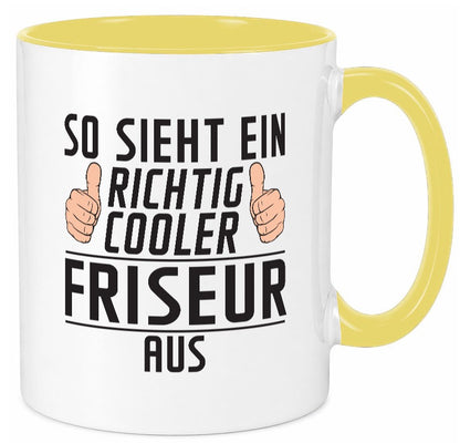 Richtig Cooler Friseur | Frisör Humor Geschenkidee Tasse