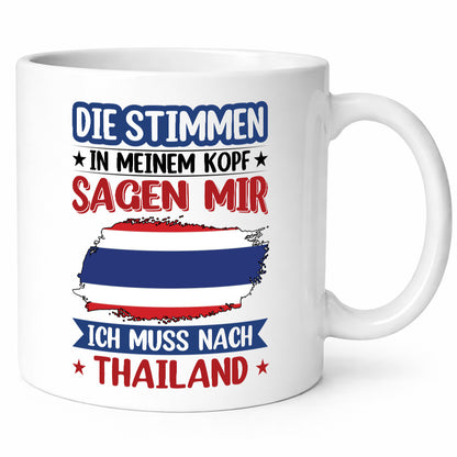 Thailand | Urlaub Stimmen in meinem Kopf Traumland lustiger Spruch Geschenk