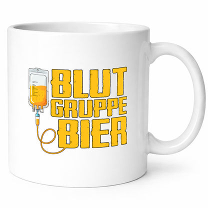 Blutgruppe Bier | Saufen Trinken Biertrinker Humor Geschenkidee Tasse