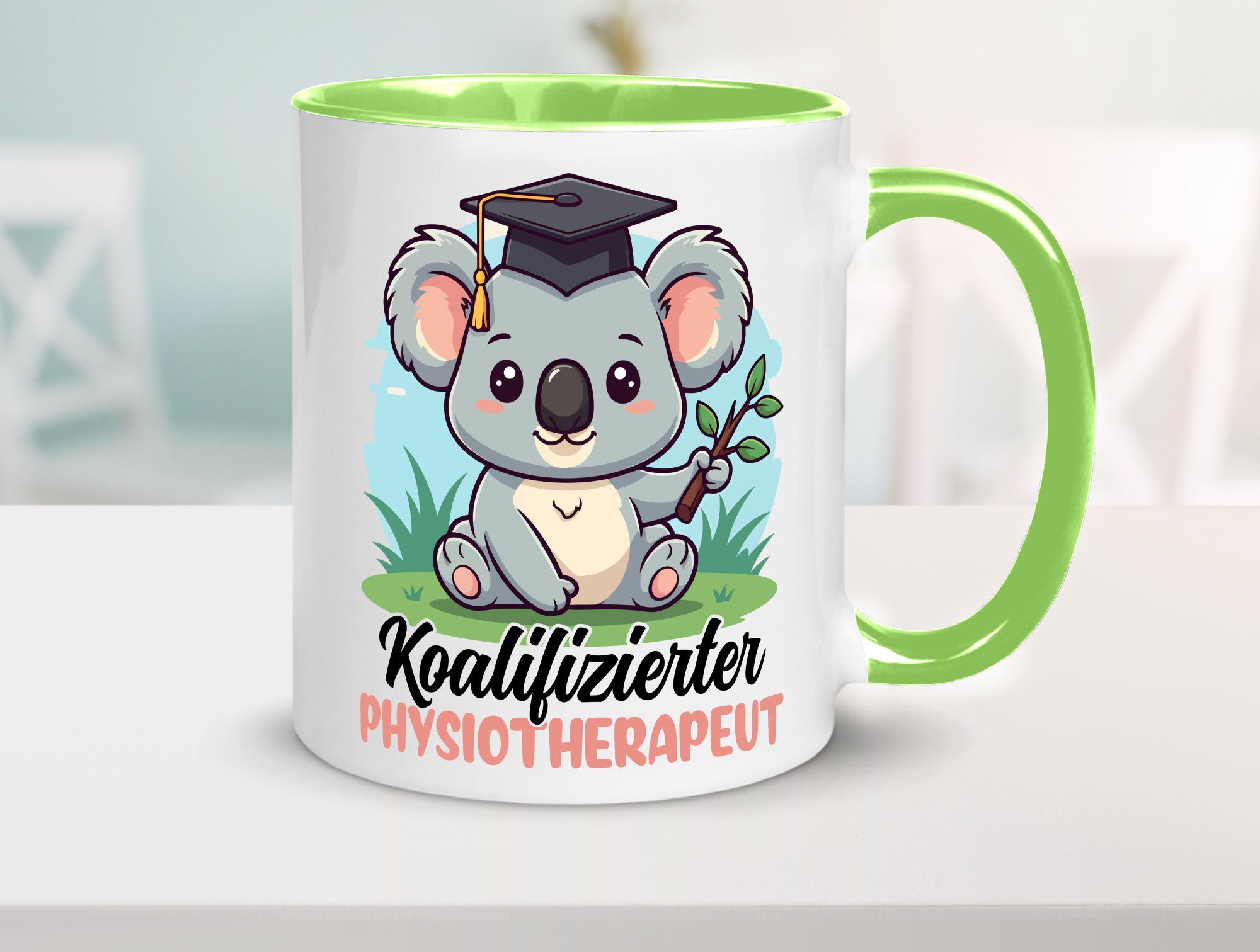 Koalifizierter Physiotherapeut Geschenk Humor Geschenkidee lustiger Spruch Tasse