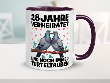 28 Jahre verheiratet | Turteltauben Ehe Ehepaar Geschenk Humor Geschenkidee