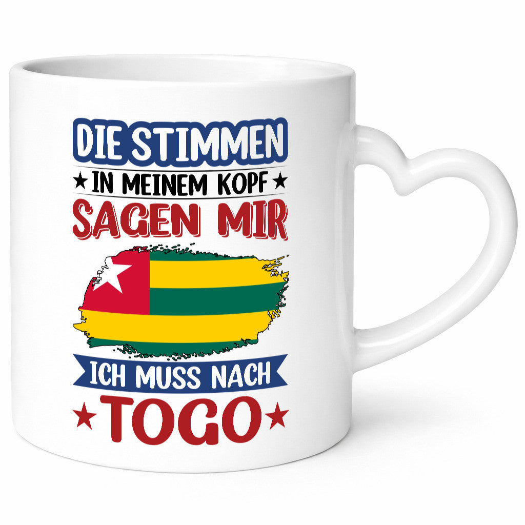 Togo | Urlaub Stimmen in meinem Kopf Traumland Humor Geschenkidee Tasse