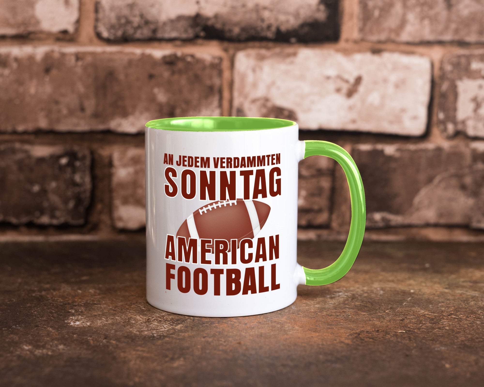 American Football | Sportfan Motiv jeden Sonntag Humor Geschenkidee Tasse