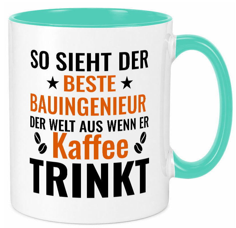 Kaffee trinkt: Bauingenieur | Ingenieur Geschenkidee Humor Tasse