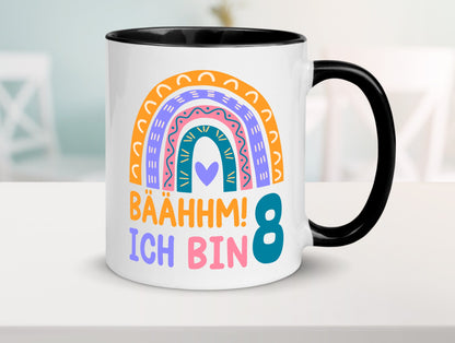 8. Geburtstag | 8 Jahre Regenbogen Bääm Mädchen Geschenk Geschenkidee lustiger Tasse