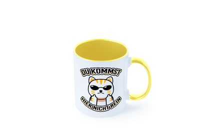 Du kommst hier nicht rein | Böse Katze Humor Tierliebhaber Geschenkidee Tasse