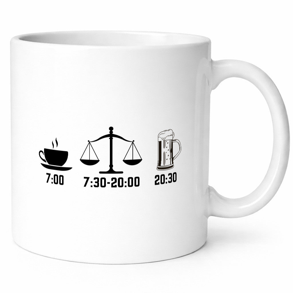 Kaffe am morgen | Anwalt Bier abend Geschenkidee Humor Tasse