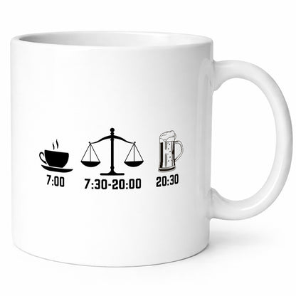 Kaffe am morgen | Anwalt Bier abend Geschenkidee Humor Tasse
