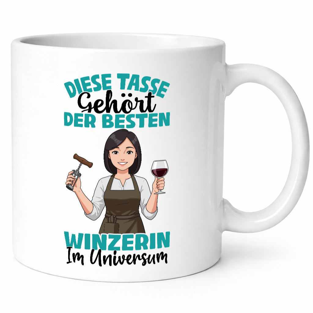 Im Universum: Winzerin | Weinbauer Wein lustiger Spruch Geschenk Humor