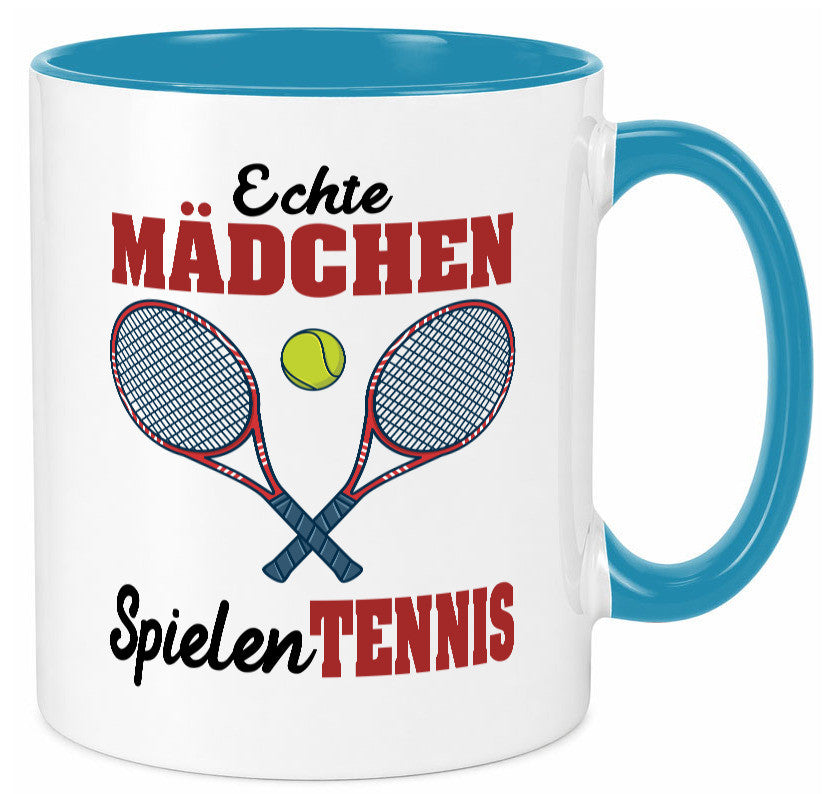 Echte Mädchen Spielen Tennis | Sport Geschenkidee Humor Tasse