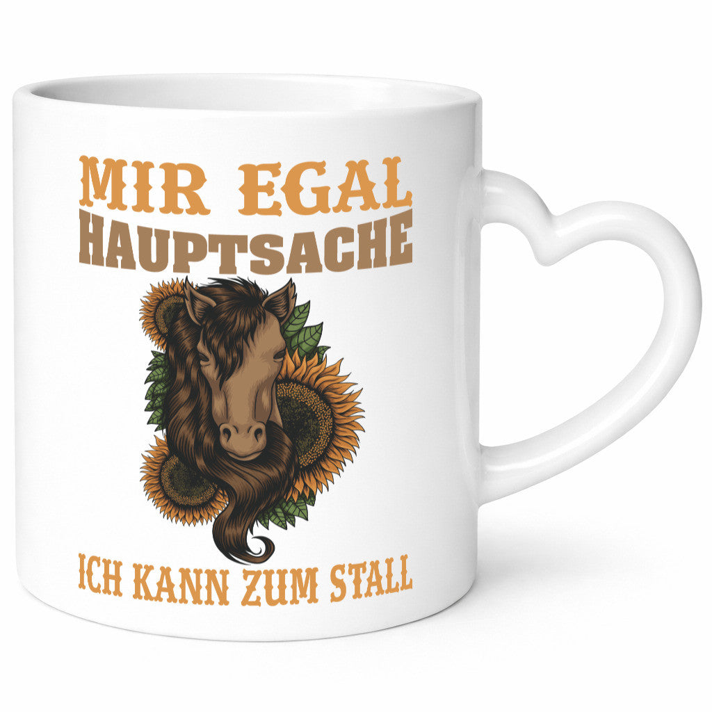 Hauptsache zum Stall | Reiterin Tasse Pferd Reiten Humor Geschenkidee