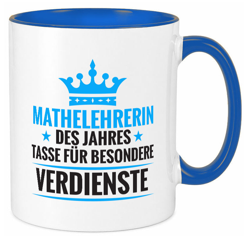 Besonderer Verdienst: Mathelehrerin | Lehrer Mathe Humor Geschenkidee Tasse