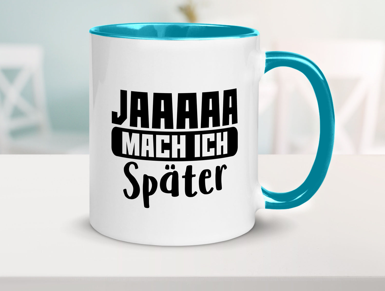 Mach ich später | Teenager lustiger Spruch Aufschieben Humor Geschenkidee Tasse