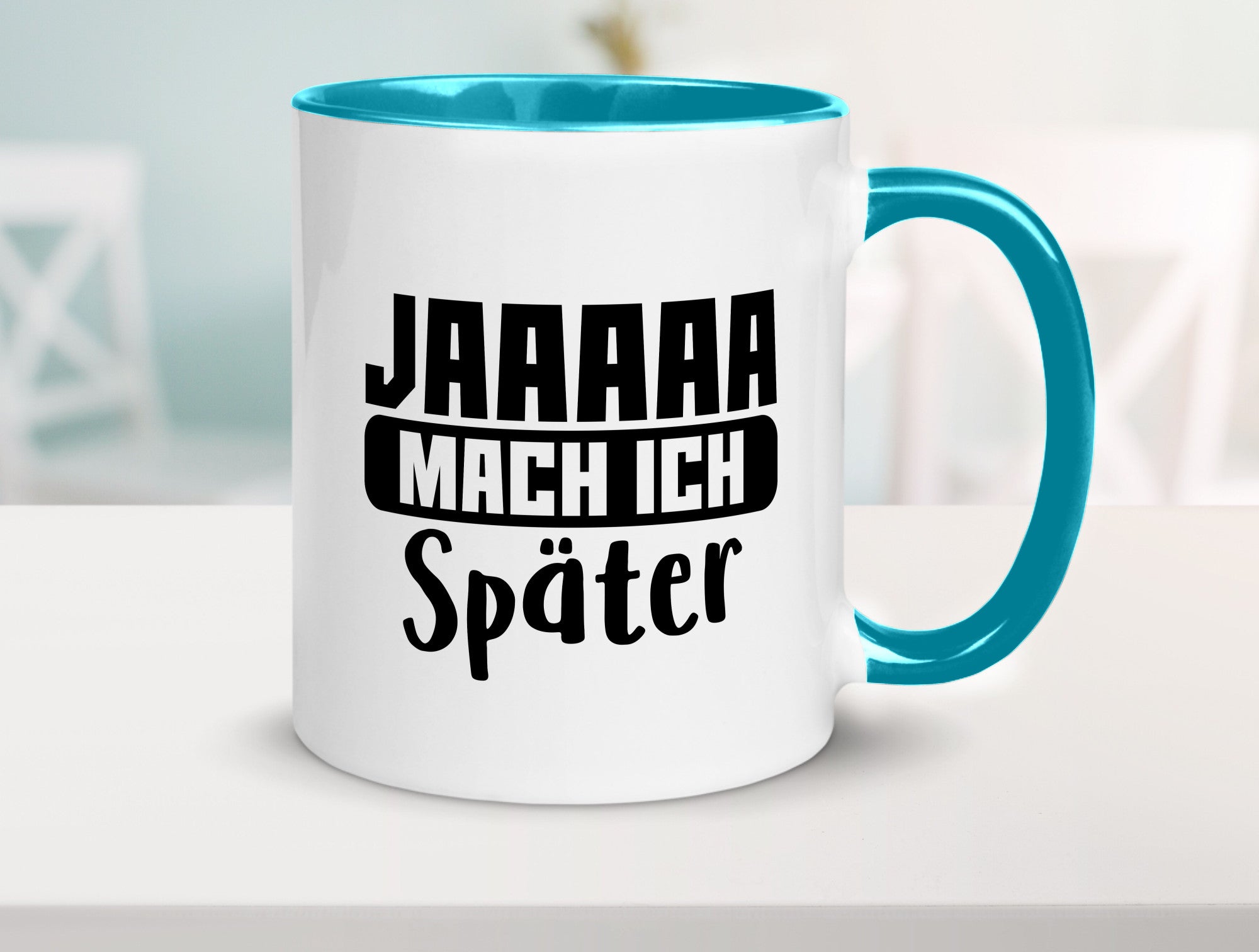 Mach ich später | Teenager lustiger Spruch Aufschieben Humor Geschenkidee Tasse