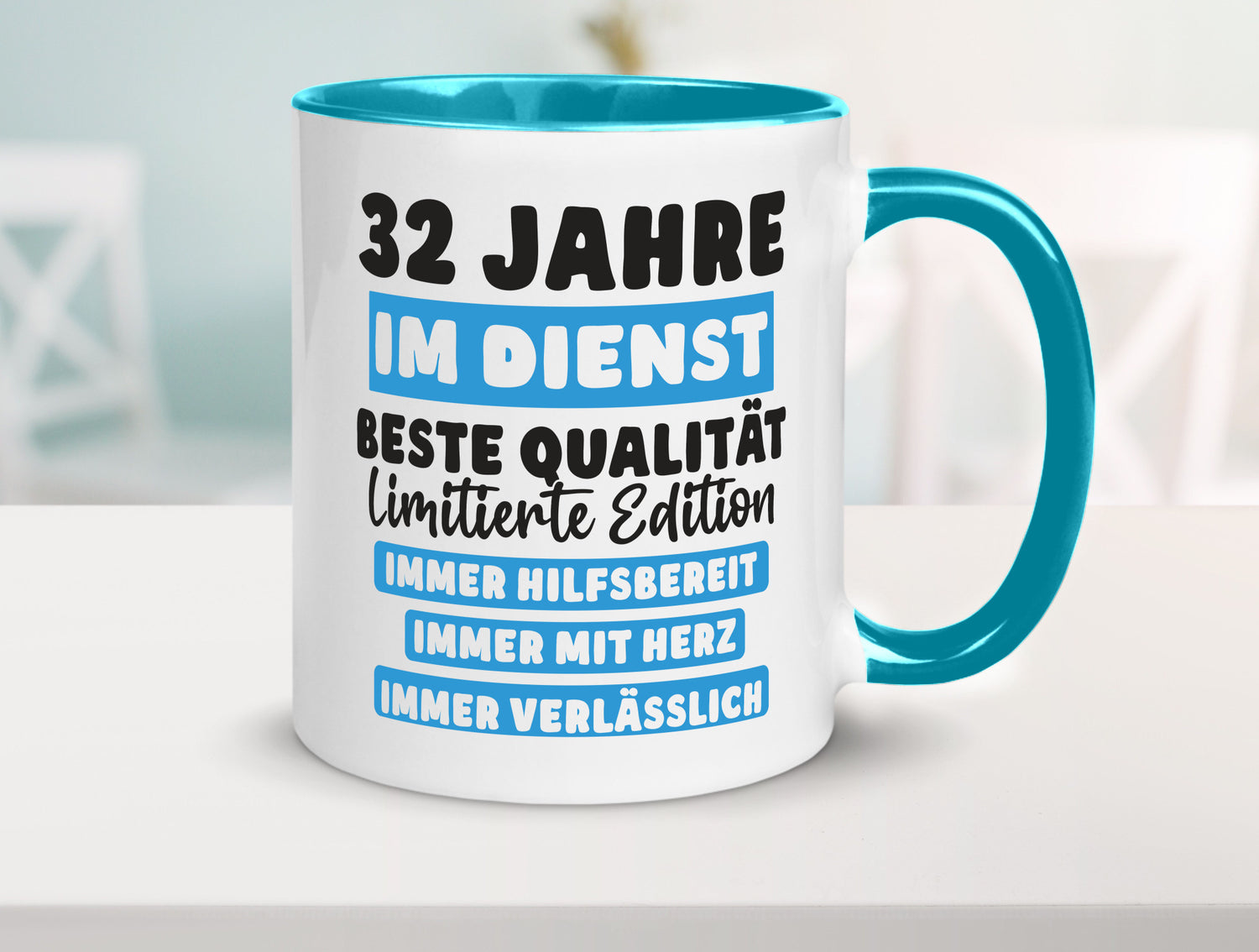 32 Jahre im Dienst | Jubiläum Arbeit v6 Geschenk Kollegen Büro lustiger Spruch
