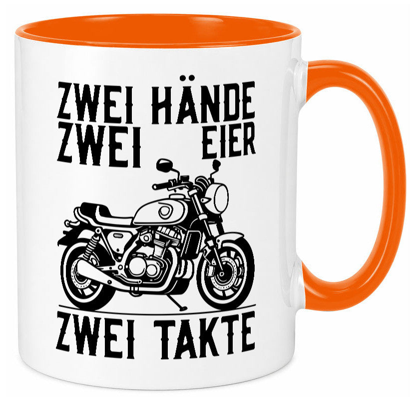 Zwei Hände | Zweitaktmotor Motorrad Moped Biker Geschenkidee Humor Tasse